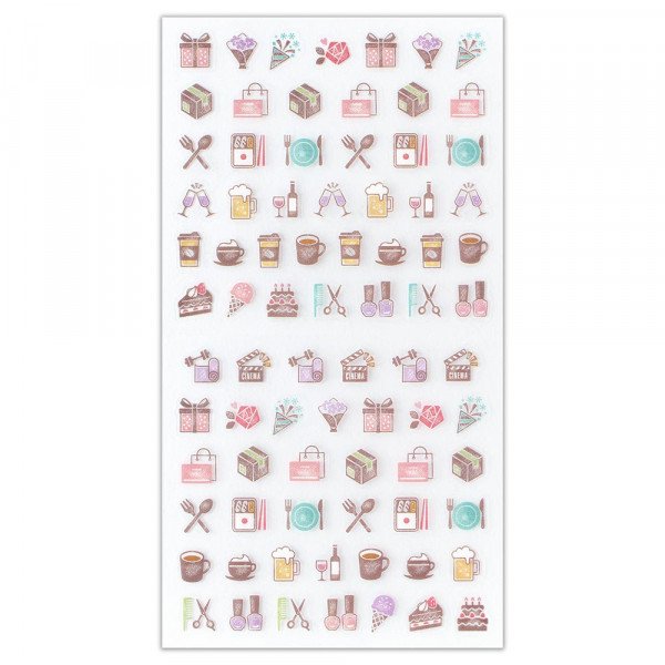 Stickers (Big/For Planner/Life Style/Sheet: 16.5x9cm/SMCol(s): Multicolour)