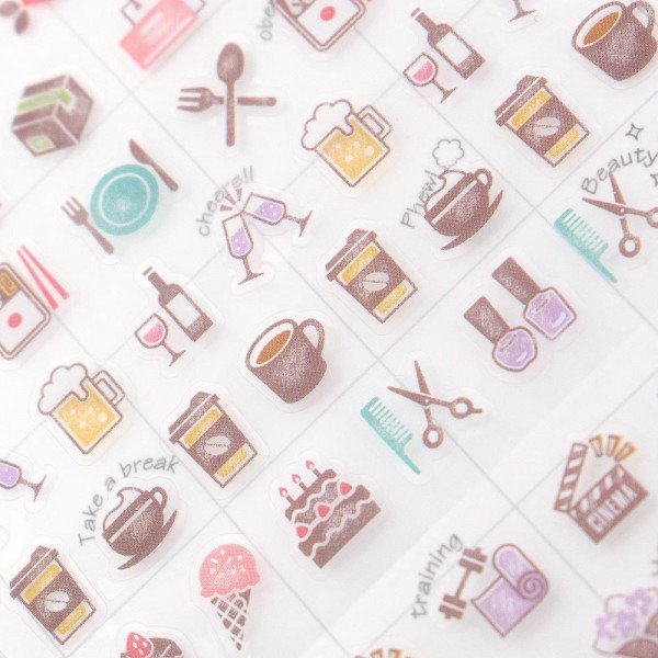 Stickers (Big/For Planner/Life Style/Sheet: 16.5x9cm/SMCol(s): Multicolour)