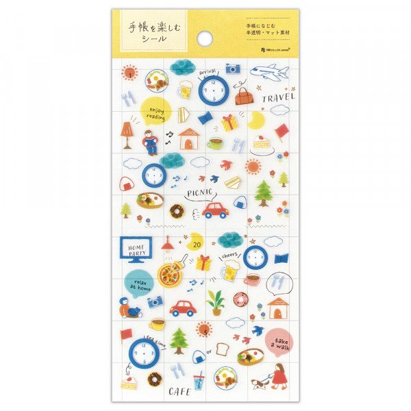 Stickers (Big/For Planner/Enjoy/Sheet: 16.5x9cm/SMCol(s): Multicolour)