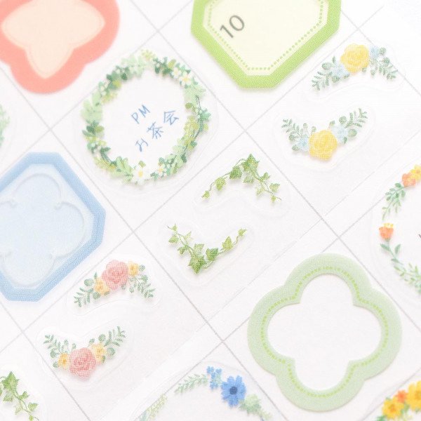 Stickers (Big/For Planner/Botanical Frame/Sheet: 16.5x9cm/SMCol(s): Multicolour)
