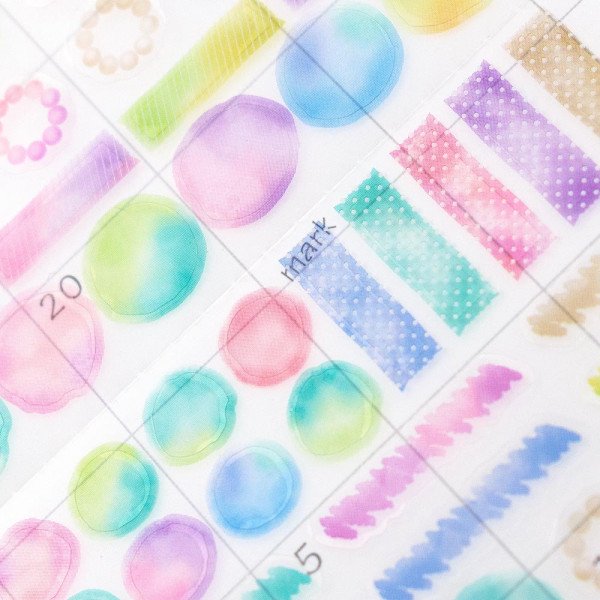 Stickers (Big/For Planner/Watercolour/Sheet: 16.5x9cm/SMCol(s): Multicolour)