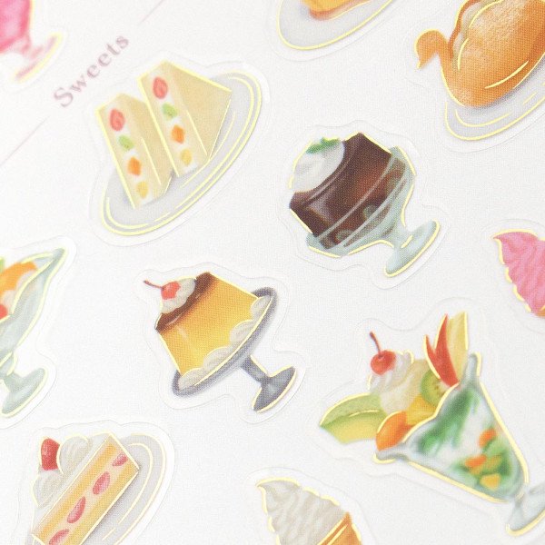 Stickers (Clear/Big/Foil Stamping/Café Menu/Sheet: 16.5x9cm/SMCol(s): Multicolour)