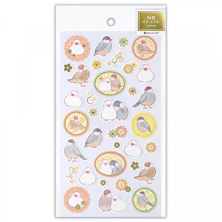 Stickers (Big/Japanese Style/Java Sparrow/Sheet: 19.5x9cm/SMCol(s): Multicolour)