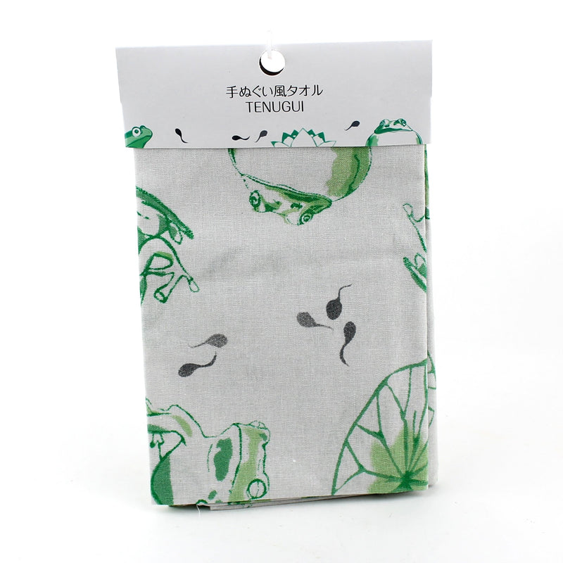 Tenugui Towel (Ink Wash Painting Frogs/90x33cm)