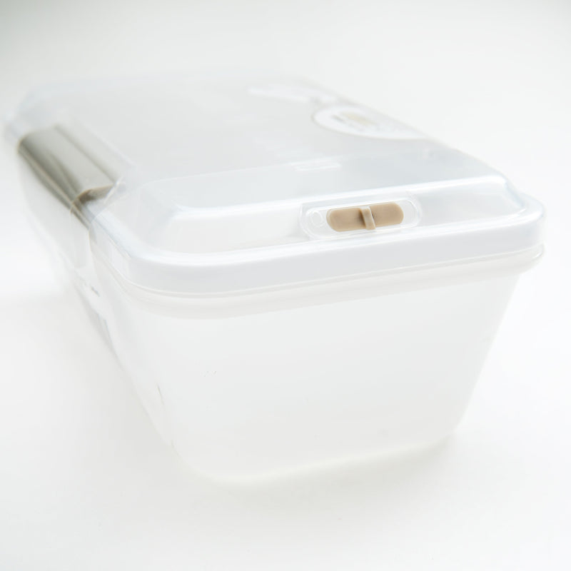 Lunch Box (PP/Microwave Safe (Without Lid)/540ml/SMCol(s): Translucent White/Translucent Brown)