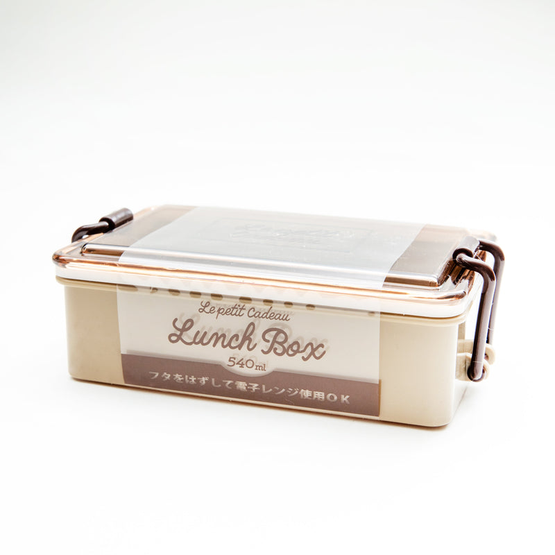 Lunch Box (PP/Microwave Safe (Without Lid)/540ml/SMCol(s): Off White/Brown)