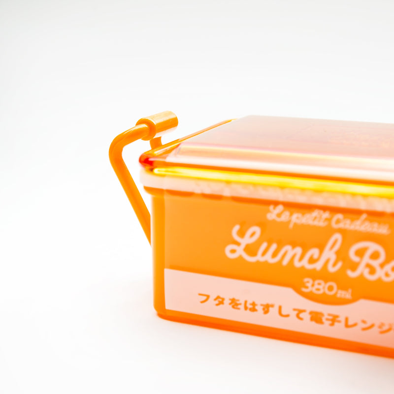 Lunch Box (PP/Microwave Safe (Without Lid)/380ml/SMCol(s): Green/Orange)