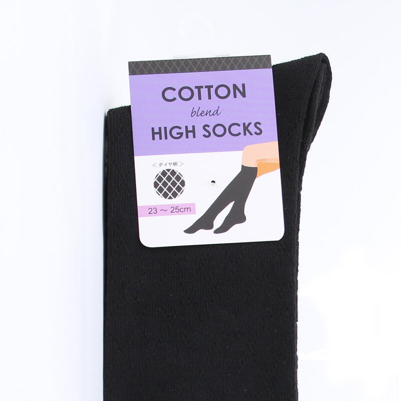 Knee-High Knit Pattern Socks