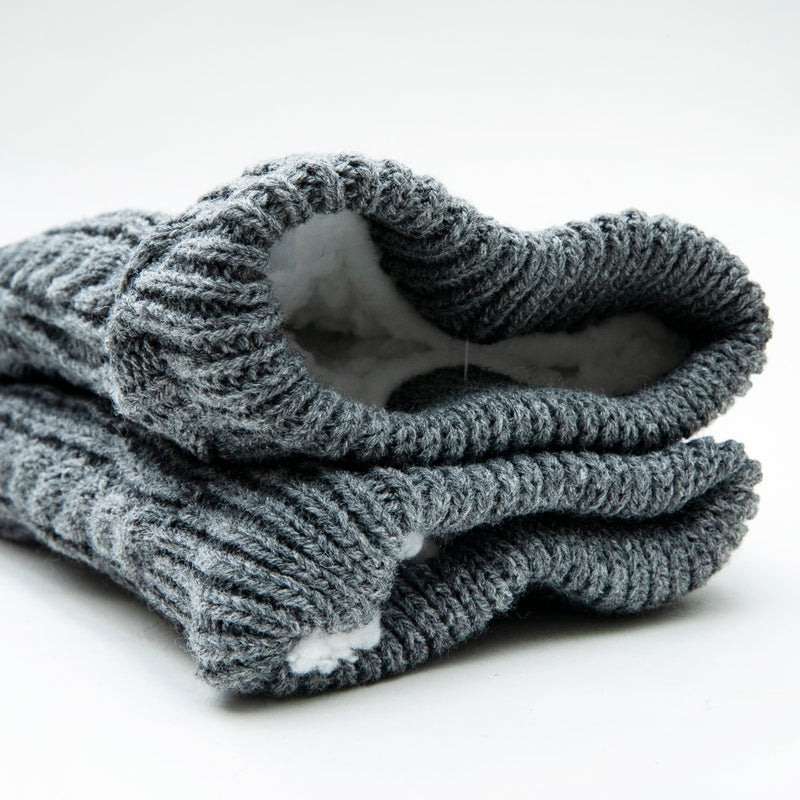 Leg Warmer (Sherpa Fleece Lining/Women/Cable Knit/11x27cm (1 Pair/Paire)/SMCol(s): Grey)