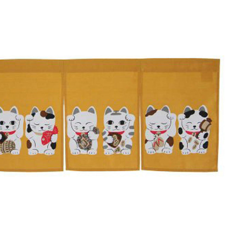 Japanese Style Seven Lucky Cat Noren Curtain