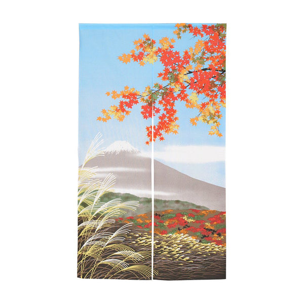Japanese Style Four Seasons of Mt. Fuji: Autumn Noren Curtain