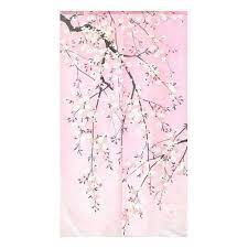 Japanese Style Weeping Cherry Blossom Noren Curtain