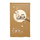 Japanese Style Morino Chie Owl Noren Curtain