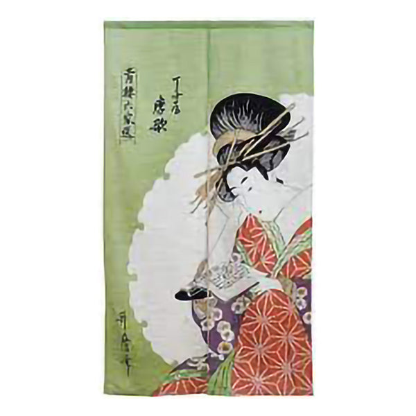 Noren Curtain (Japanese Style/Ukiyoe Karauta, Lace/85x150cm/SMCol(s): Green,Red)