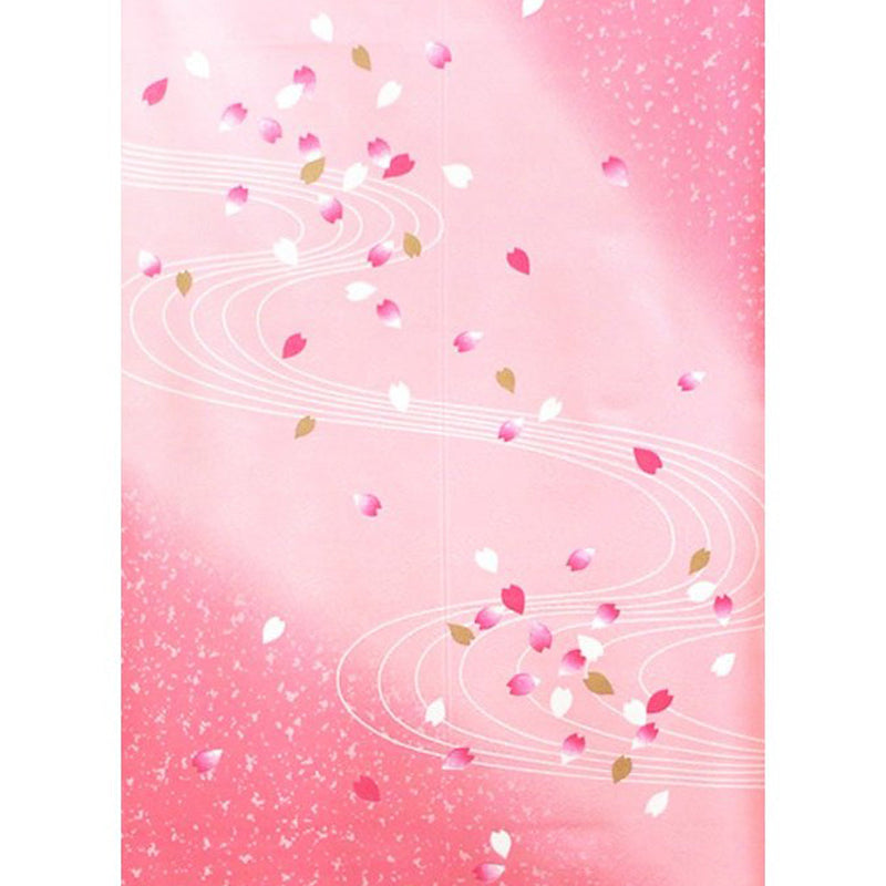 Japanese Style Flowing Water Cherry Blossom Noren Curtain