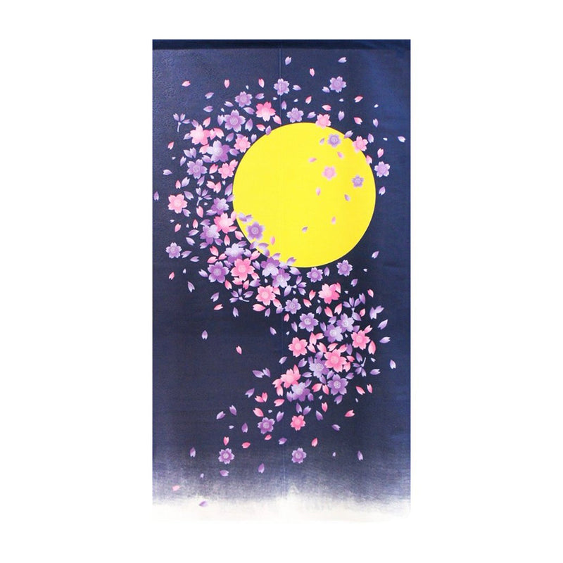 Japanese Style Moonlight Cherry Blossom Noren Curtain