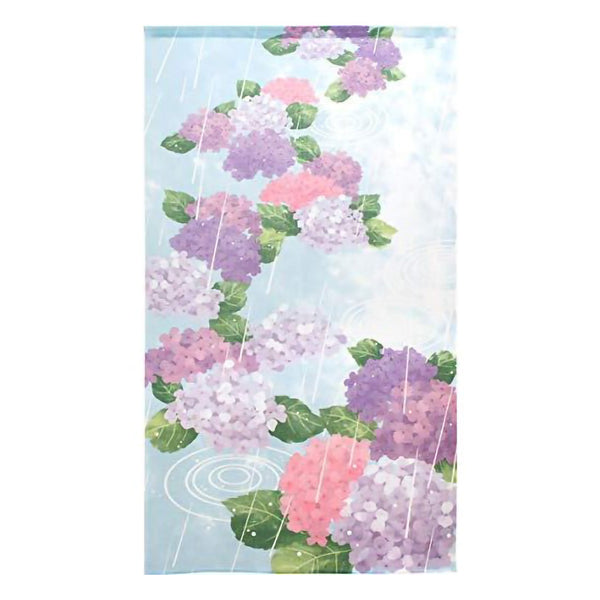 Japanese Style Yamanaka Naoko: Hydrangea & Rain Noren Curtain