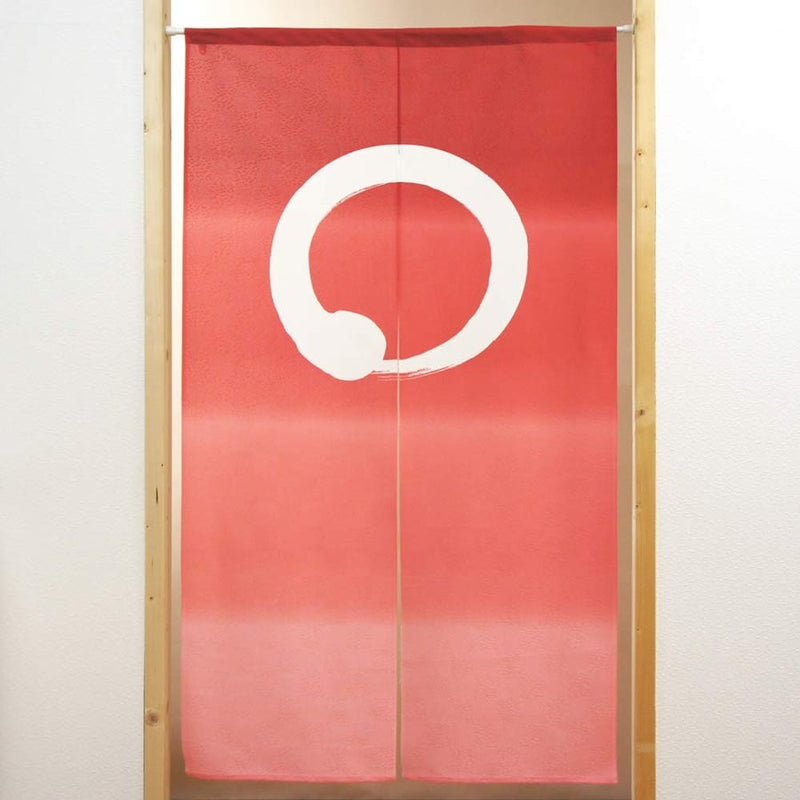 Japanese Style Circle Gradient Enso Circle Noren Curtain