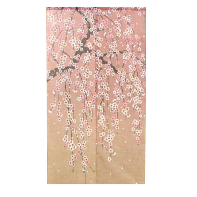 Japanese Style Gradient Weeping Cherry Blossom Noren Curtain