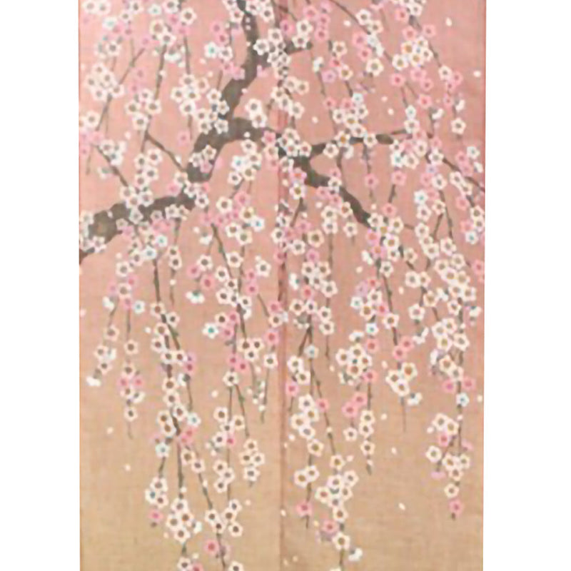 Japanese Style Gradient Weeping Cherry Blossom Noren Curtain