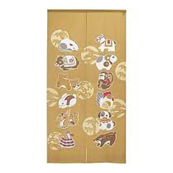 Japanese Style Long Chinese Zodiac Noren Curtain