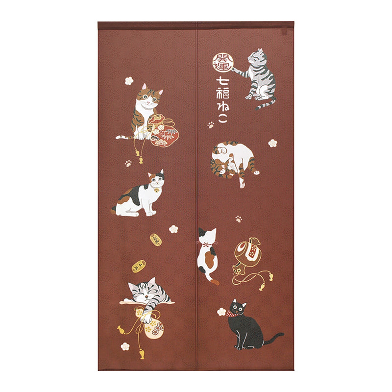 Noren Curtain (Japanese Style/Lucky Beckoning Cat/85x150cm/SMCol(s): Crimson)
