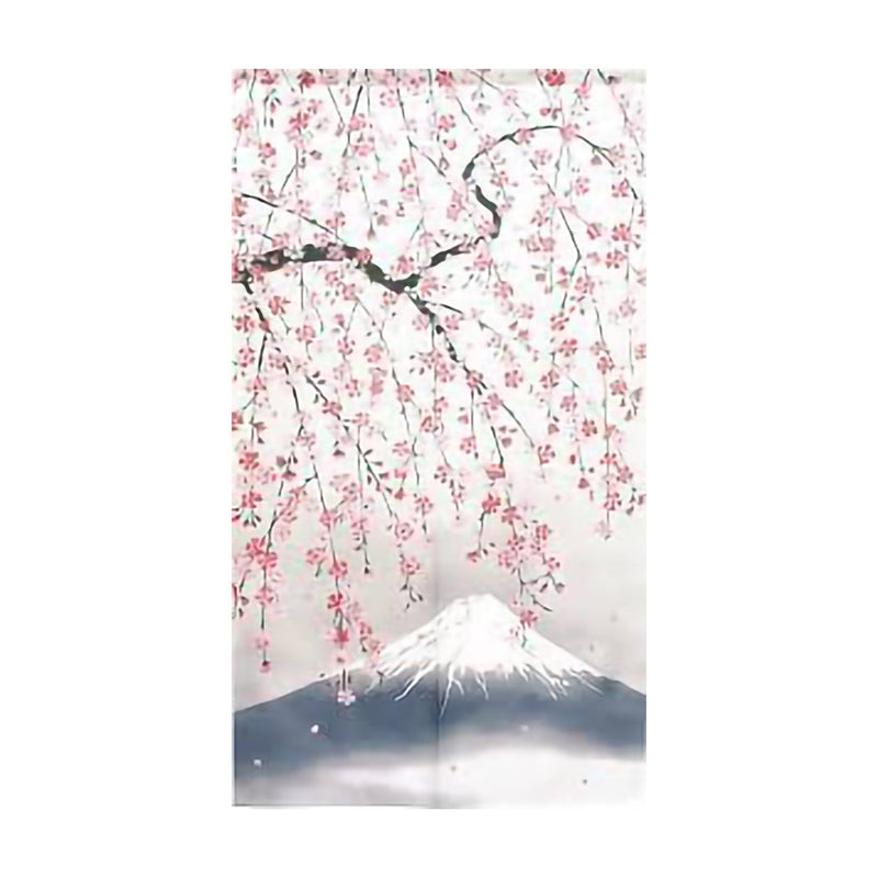 Noren Curtain (Japanese Style/Weeping Cherry Blossom & Fuji/85x150cm/SMCol(s): Pink,Blue)