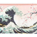Japanese Style Katsushika Hokusai White Wave Cherry Blossom Noren Curtain