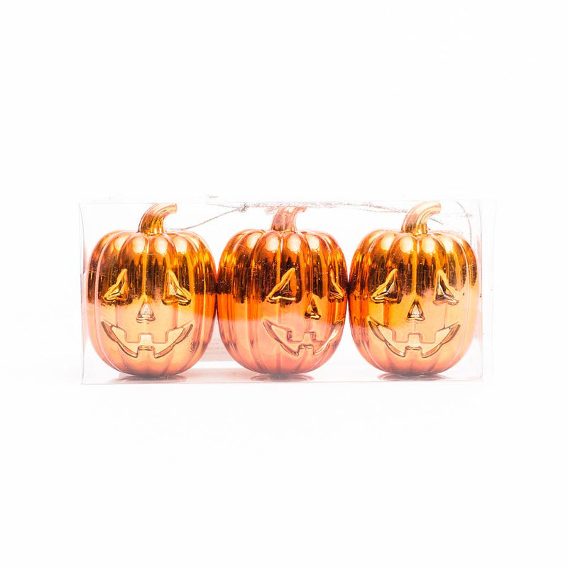 Jack-o-Lantern Ornaments (Polystyrene/Polypropylene/Pumpkin/3pcs)
