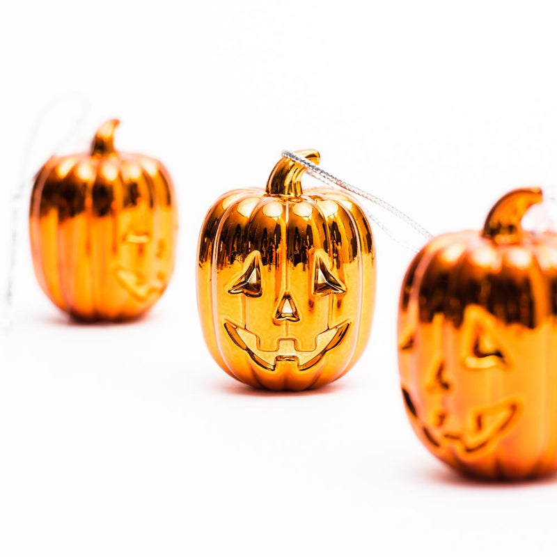 Jack-o-Lantern Ornaments (Polystyrene/Polypropylene/Pumpkin/3pcs)