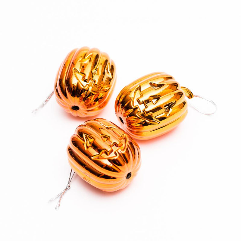 Jack-o-Lantern Ornaments (Polystyrene/Polypropylene/Pumpkin/3pcs)