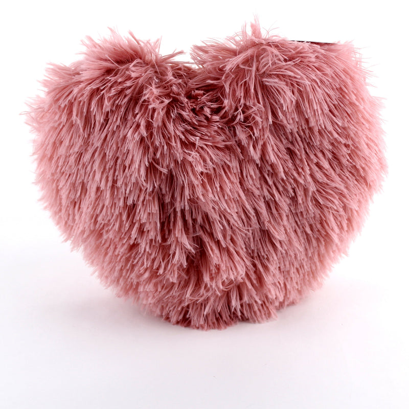 Cushion (Long Fur/Mini/Heart/26x23cm)