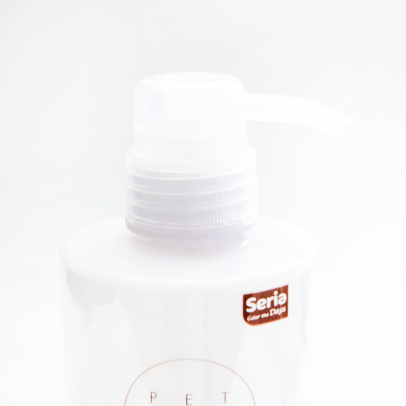 Pump Bottle (PET/For Shampoo, Conditioner, Body Wash/Round-Shaped/500ml/SMCol(s): Smoky White)