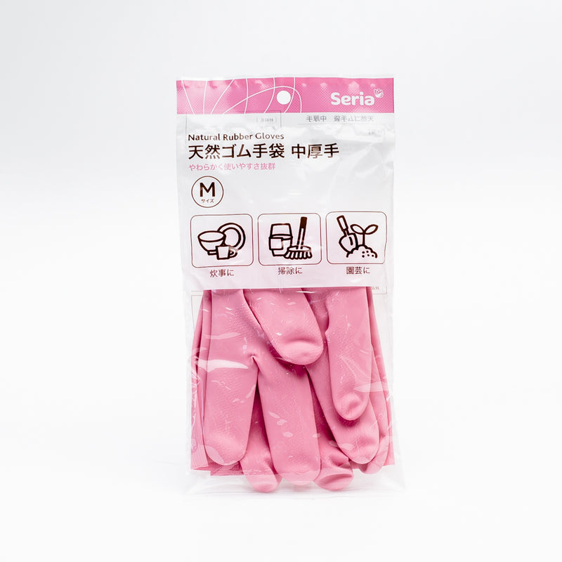 Rubber Gloves with lining (Med-Thick/M(1pr))