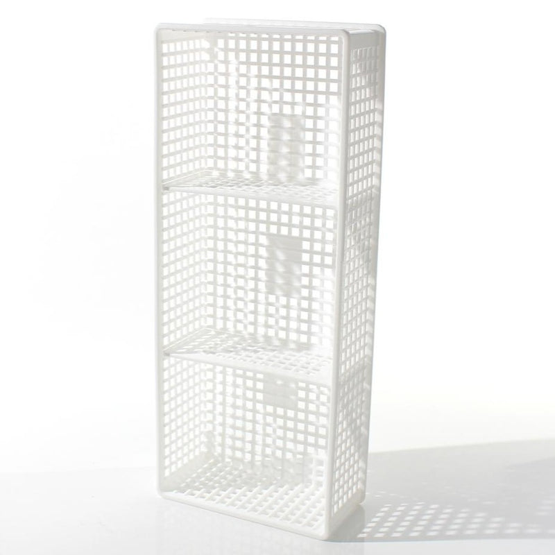 3-Section White Shallow Mesh Desk Organizer