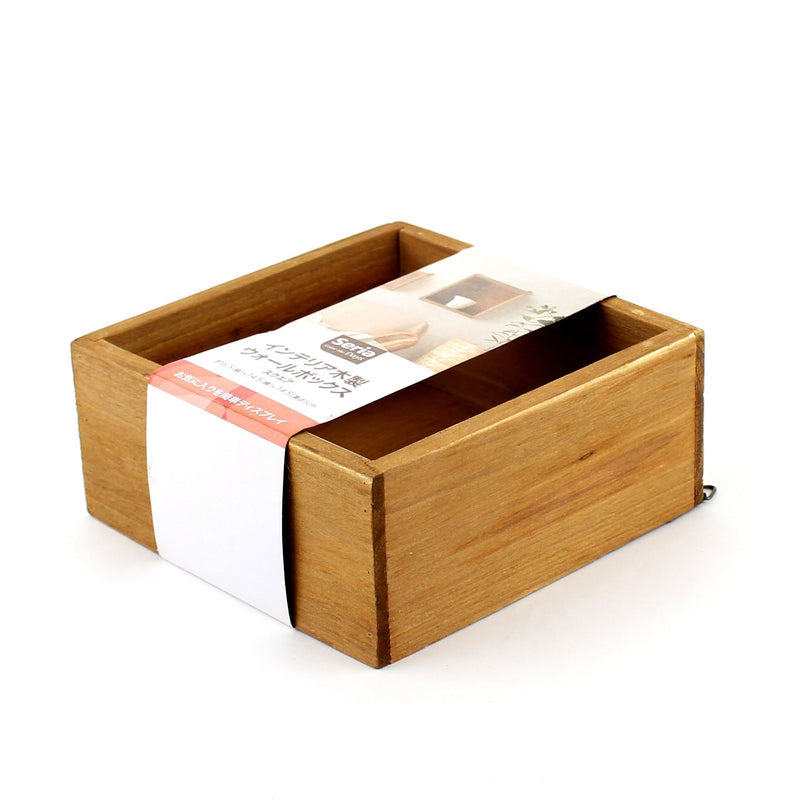 Wall Box Shelf (Wood/Square/Bn/14.5X14.5X6Cm)