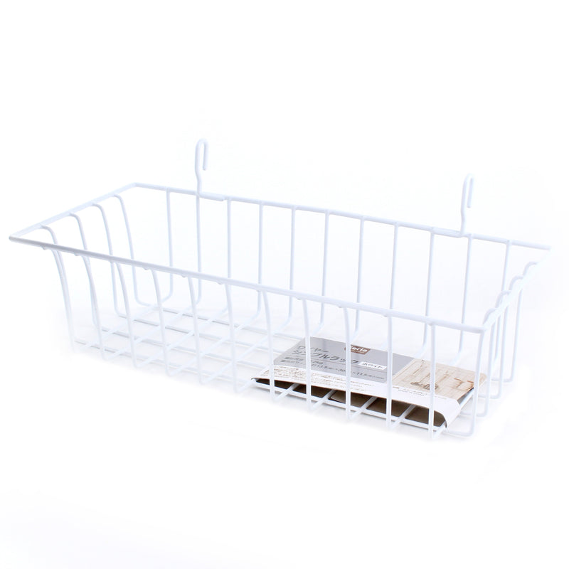 White Wire Basket (13x30x8cm)