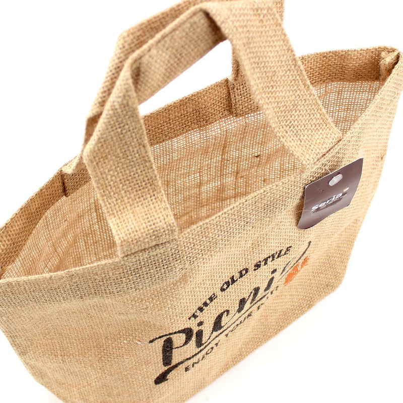 Bag (Jute/Boat Type/Typography/20x20x10.5cm)