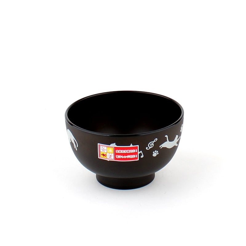 Lacquer Bowl (Microwavable/Women/Cat/BK*BN/d.10.5x6.4cm)