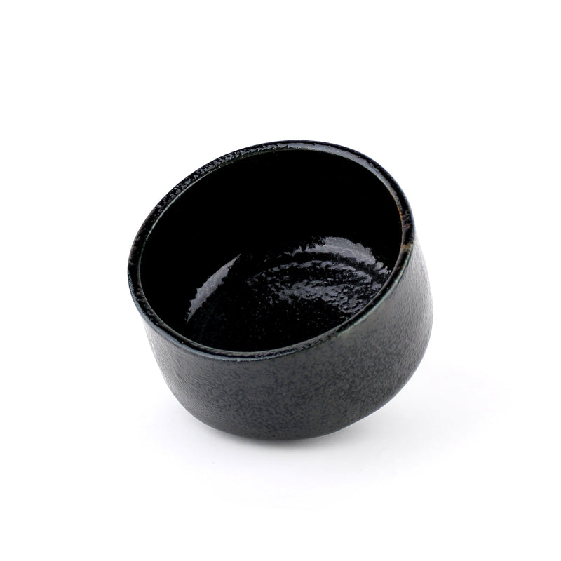 Matcha Tea Bowl (Ceramic/Black Sand/Gold/H7.6cm/d.12.2cm)
