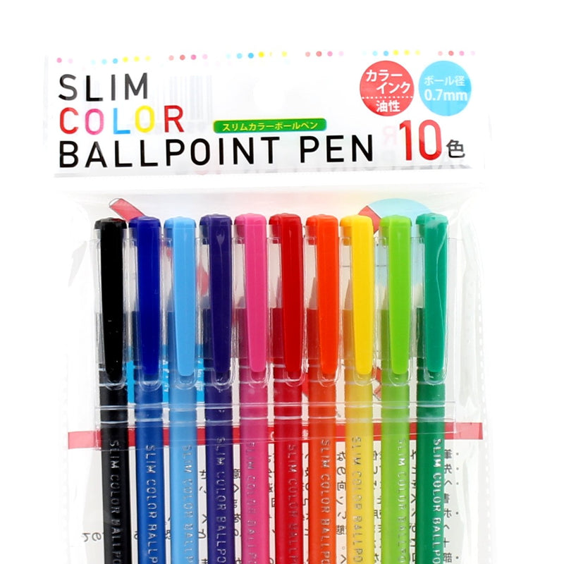 Ballpoint Pen (Oil Based/10xCol/19x12x1.3cm (10pcs))