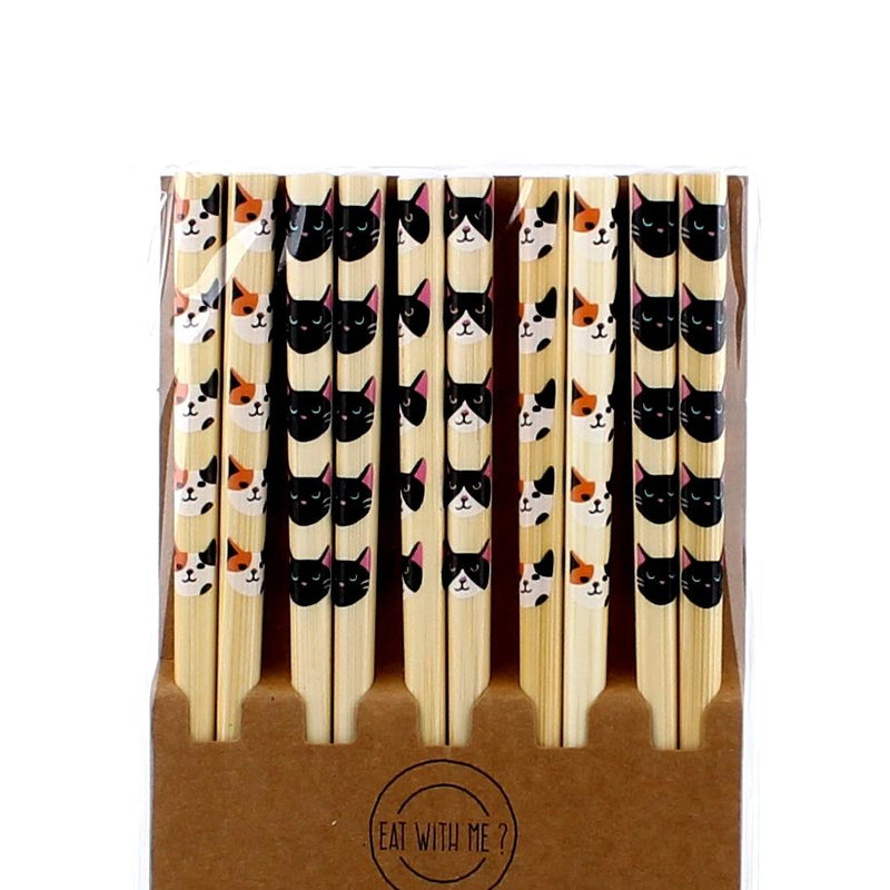 Cats Bamboo Chopsticks (5pairs)