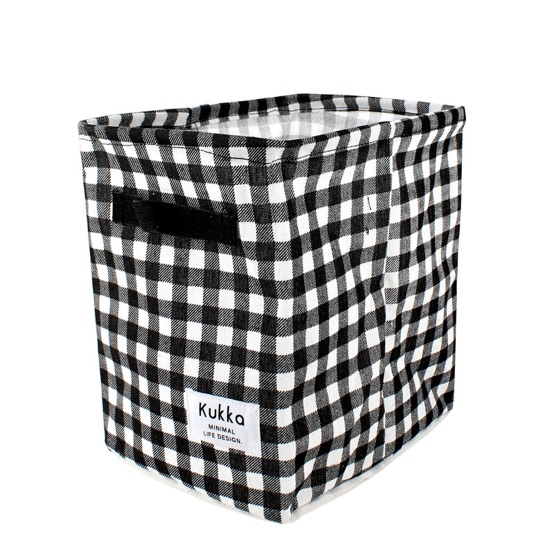 Checkered Foldable Tall Storage Bag (19x26x26cm)