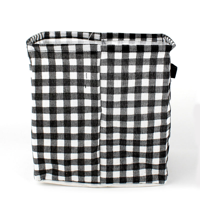 Checkered Foldable Tall Storage Bag (19x26x26cm)