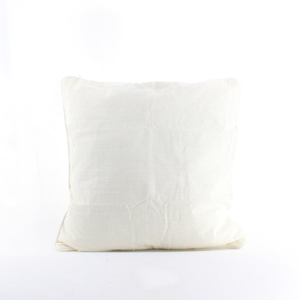 Ivory Cushion Throw Pillow Cover with Piping (45x45cm)