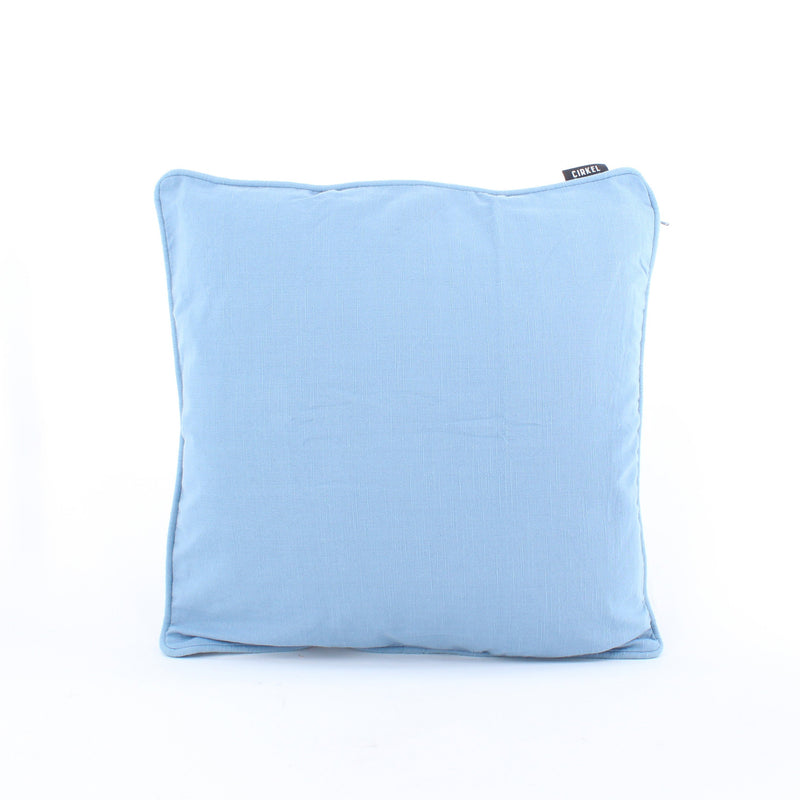 Blue Cushion Throw Pillow Cover with Piping (45x45cm)