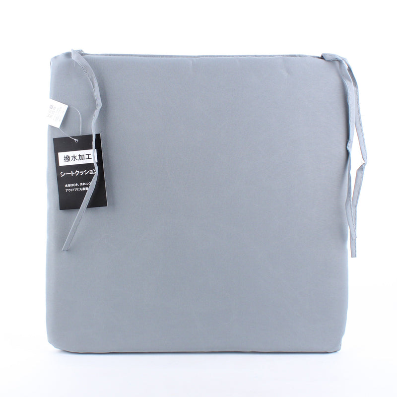 Grey Striped Seat Cushion