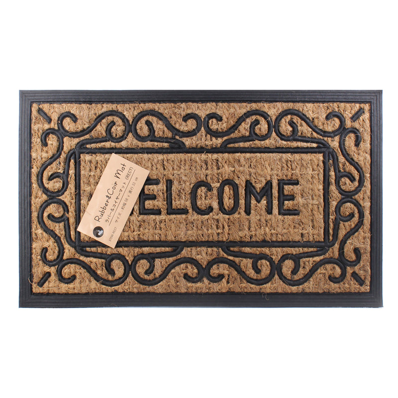 "Welcome" Rectangle Coir Door Mat