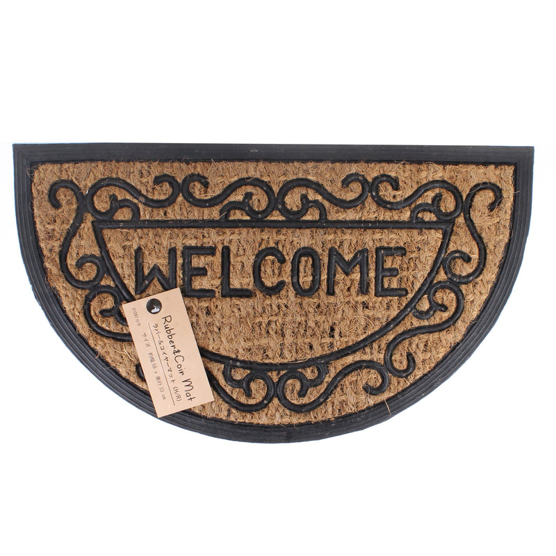"Welcome" Semicircle Coir Door Mat