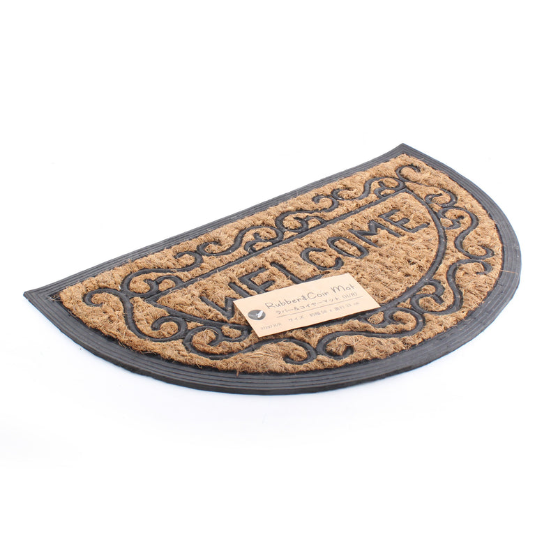 "Welcome" Semicircle Coir Door Mat